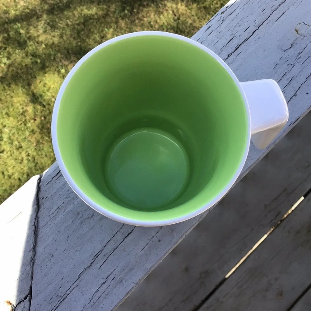 IKEA Mug 15199 White and Lime
